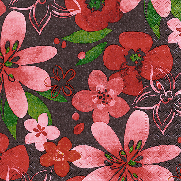 Paper Design ペーパーナプキン ランチ Marsala Flowers 0137 宅急便配送